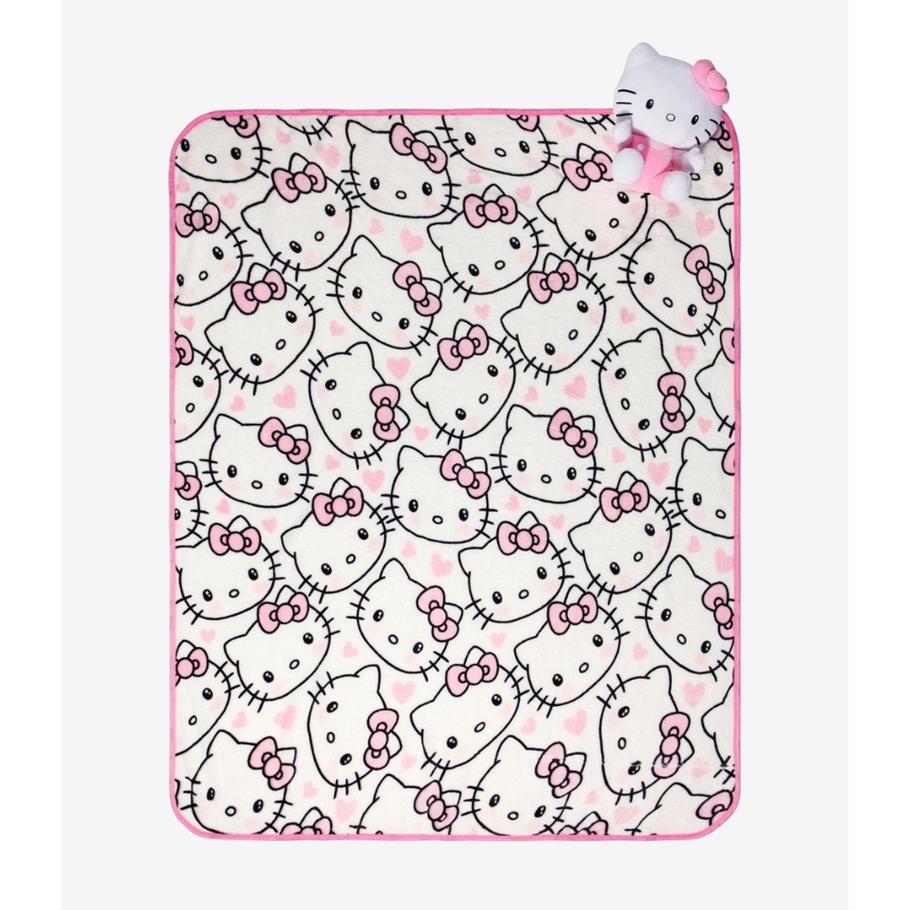 Hello Kitty Blanket with Plush Toy